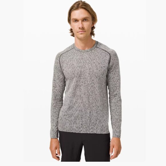 LULULEMON Metal Vent Tech LS 2.0 Top Shirt Mesh Athletic Grey Black Men's Medium - Picture 1 of 10
